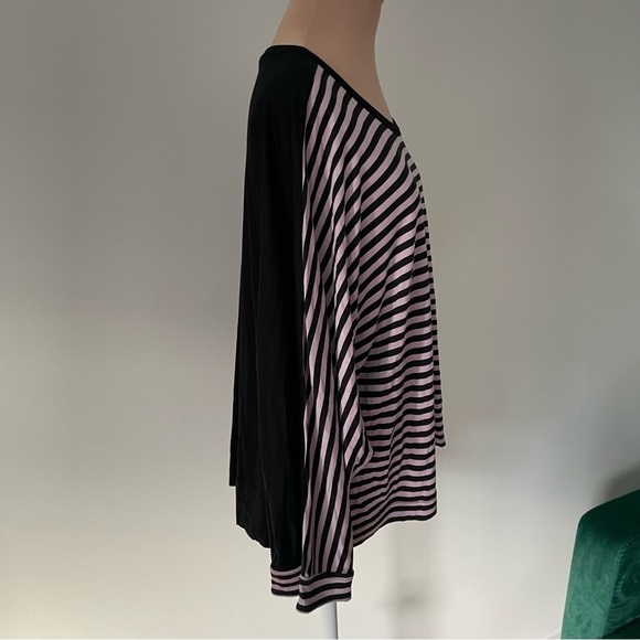 Adidas x Stella McCartney Yoga Striped Tee Viscose Batwing Top Z01476 NWT Size M - Picture 5 of 12